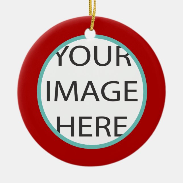 PixDezines DIY colours/photo frames/christmas Ceramic Ornament (Front)