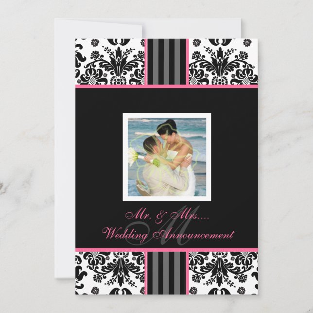 PixDezines diy event.. monogram isabella damask Invitation (Front)