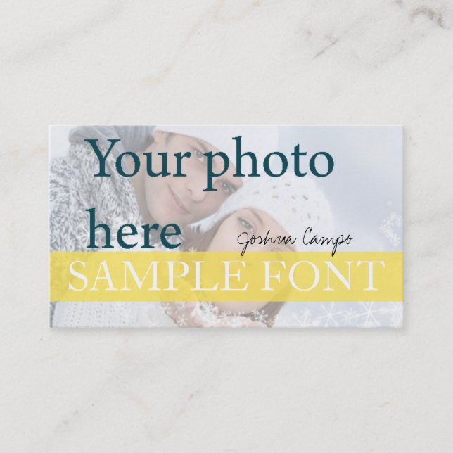PixDezines DIY photo+fonts Business Card (Front)