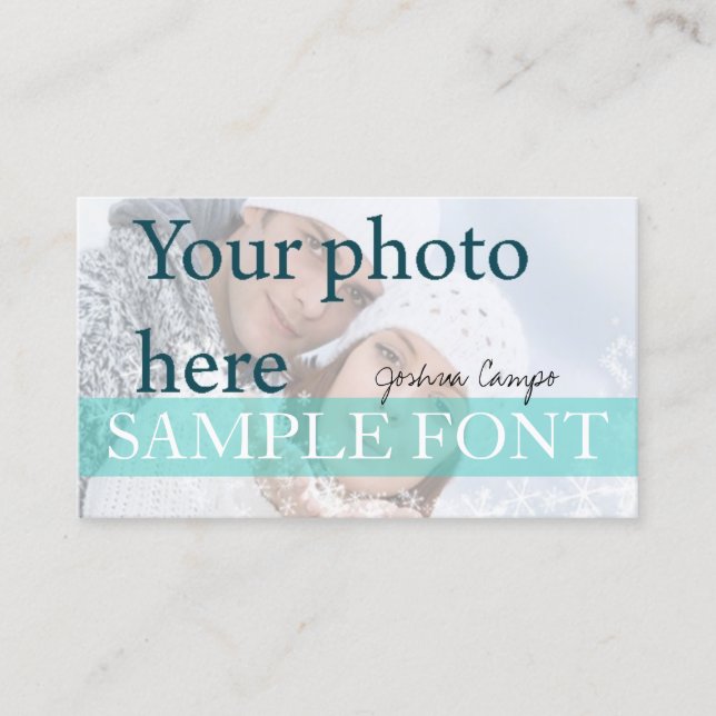 PixDezines DIY photo+fonts Business Card (Front)