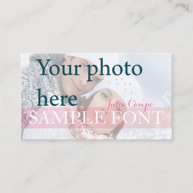 PixDezines DIY photo+fonts Business Card (Front)