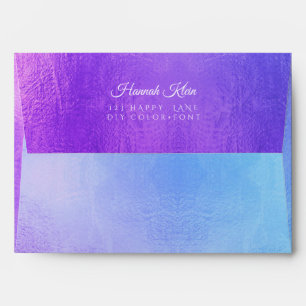 PixDezines DIY Pre-Addressed, Ombre Violet Envelope