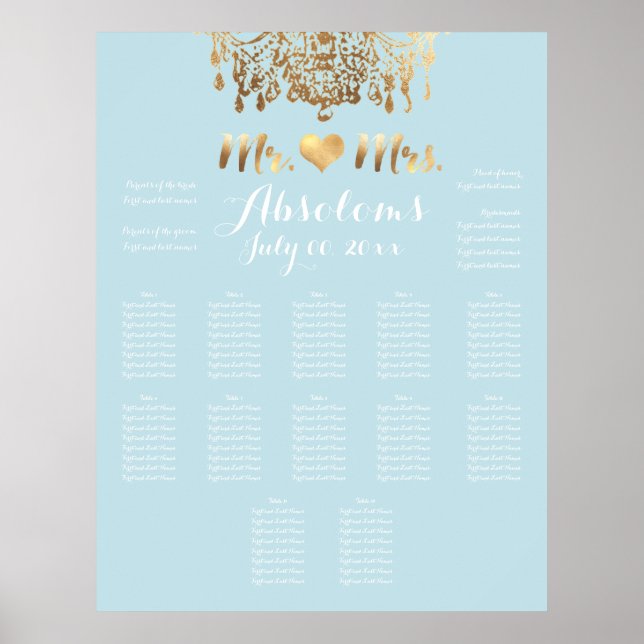 PixDezines DIYColor/Gold Chandelier/Heart/Seating Poster (Front)