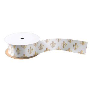 PixDezines DIYsize+colour/fleur de lis Satin Ribbon