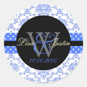 PIxDezines dolcè damask/DIY background colour Classic Round Sticker