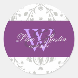 PixDezines dolcé damask diy colour Classic Round Sticker