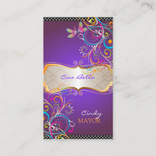 PixDezines Dragonflies/Royal Purple Business Card