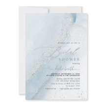 PixDezines Dusty Blue Alcohol+Ink Bridal Shower