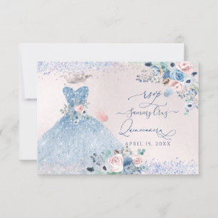 PixDezines Dusty Pink Blue Peonies RSVP Invitation