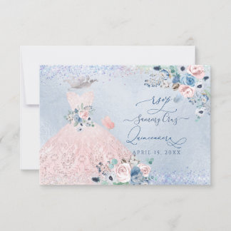 PixDezines Dusty Pink Blue Peonies RSVP Invitation