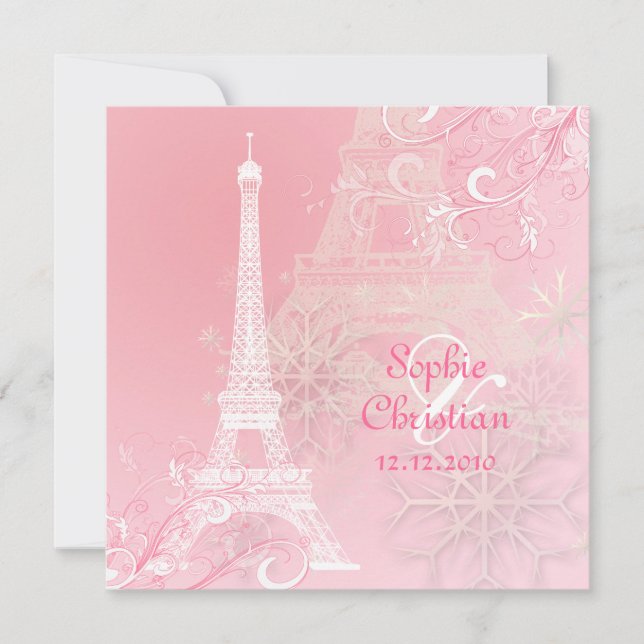 PixDezines EIFFEL TOWER INVITATIONS/DIY BACKGROUND Invitation (Front)