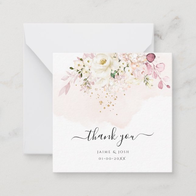 PixDezines Elegant H2 Ice Blush Hyde Cream Roses Card (Front)