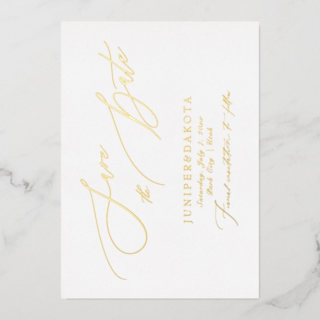 PixDezines Elegant Luxe Calligraphy Save the Date  (Front)