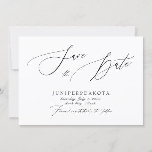 PixDezines Elegant Luxe Calligraphy Save the Date Invitation