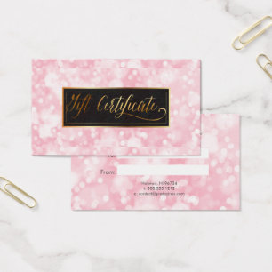 PixDezines Elegant Pretty Pink Bokeh Gift Cards