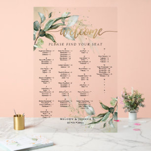 PixDezines Elegant Rustic Eucalyptus Seating Chart