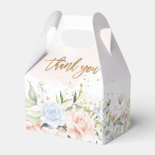 PixDezines Elegant Watercolor Blush Blue Roses Favor Box