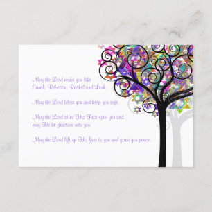 PixDezines Enclosures Tree of Life Bat Mitzvah Enclosure Card