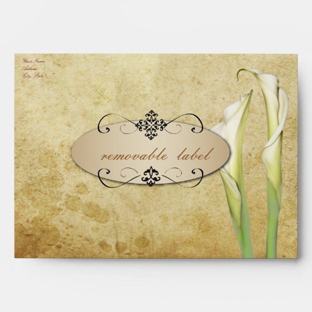 PixDezines enveloppes Vintages Calla Lily (Devant)