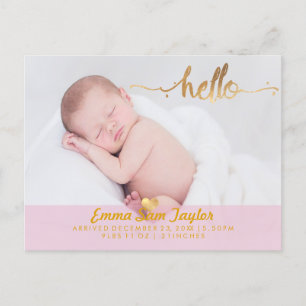 PixDezines Faire-part de naissance/aquarelle flora
