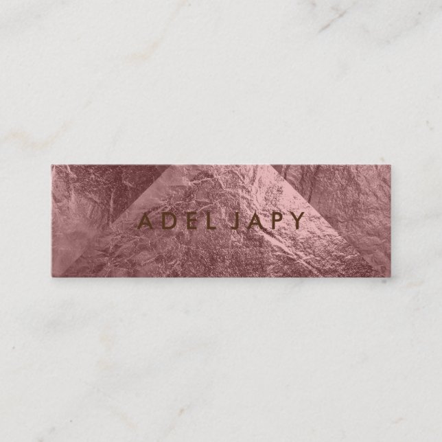 PixDezines Faux Broze Foil Tiles Mini Business Card (Front)