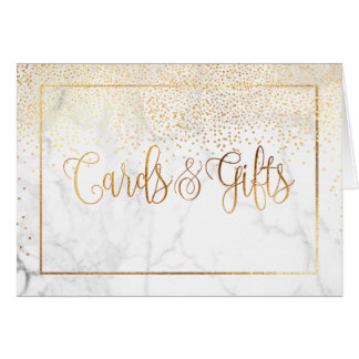 PixDezines Faux Gold Confetti/Cards+Gifts Sign