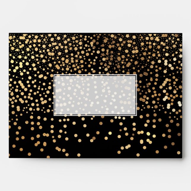 PixDezines Faux Gold Confetti DIY colours+liner Envelope (Front)