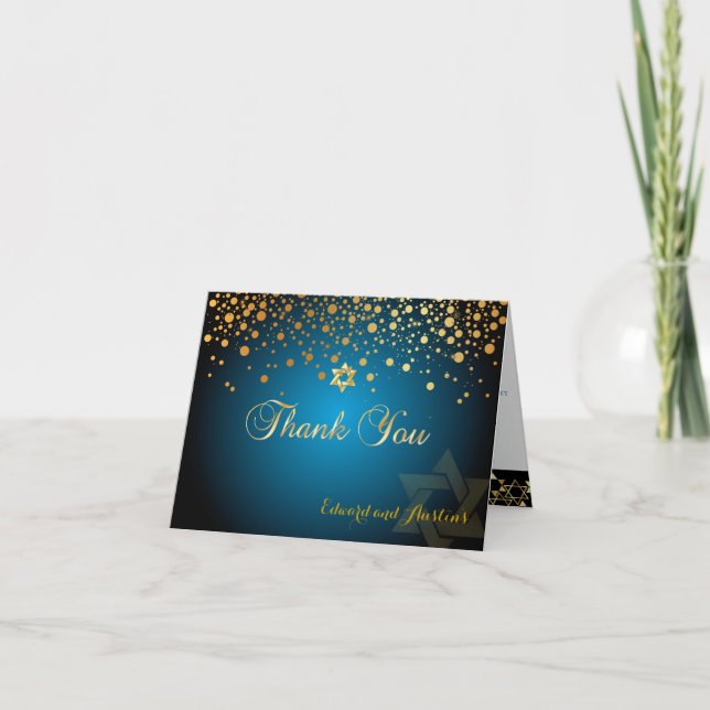 PixDezines Faux Gold Confetti, Mitzvah Merci (Devant)
