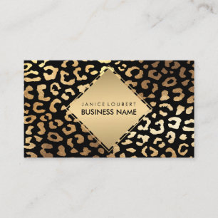 PixDezines Faux Gold Leopard Spots/DIY colour Business Card