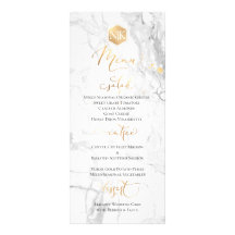 PixDezines Faux Gold Menu on Marble Fancy Script