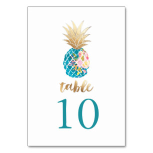 PixDezines Faux Gold Pineapples/Table Cards
