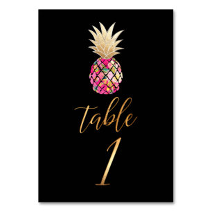 PixDezines Faux Gold Pineapples/Table Cards