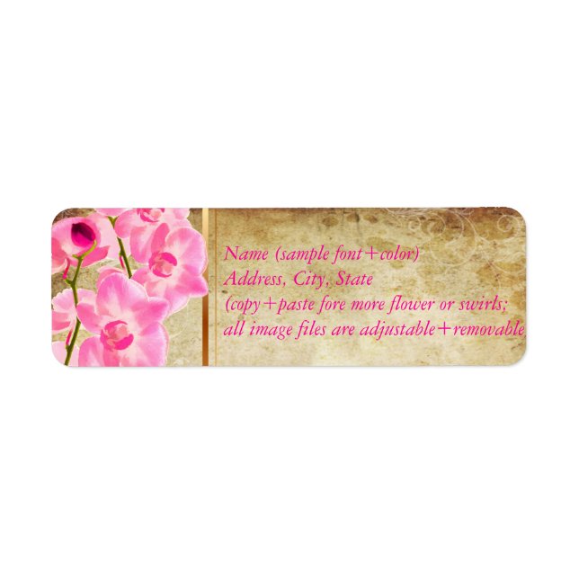 PixDezines faux parchemin/orchidée kona rose (Devant)