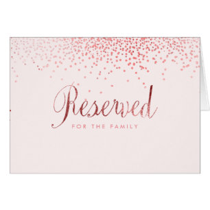 PixDezines Faux Rose Gold Confetti/Reserved Table