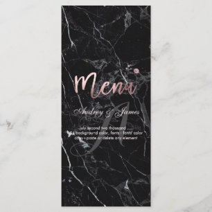 PixDezines Faux Rose Gold/Marble/Menu Menu