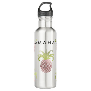 PixDezines Faux Rose Gold Pineapples 710 Ml Water Bottle