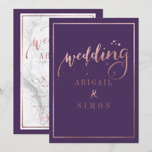 PixDezines Faux Rose Gold Script/DIY Colour Invitation