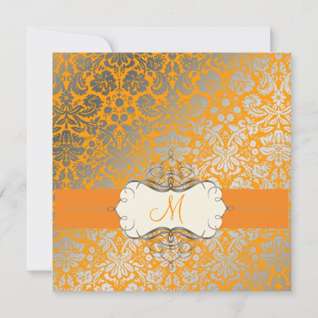 PixDezines FAUX SILVER DESIRE/DIY background/lemon Invitation (Front)