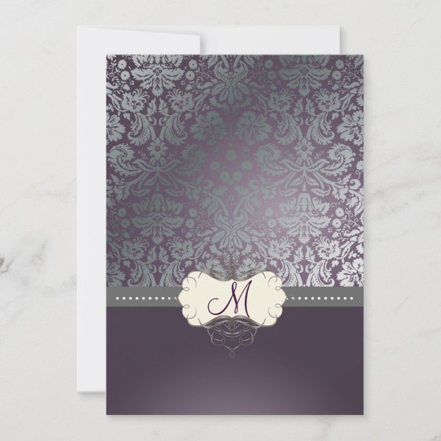 PixDezines faux silver/DIY background/lemon Invitation (Front)