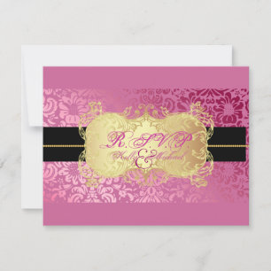 PixDezines Fidora Damask RSVP cards