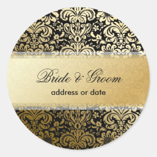 PixDezines Fidora Vintage Damask Classic Round Sticker