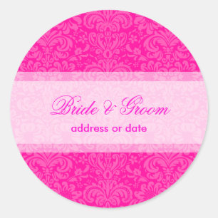 PixDezines Fidora Vintage Damask Classic Round Sticker