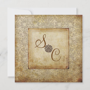 PixDezines Fidora, Vintage Damask Invitation