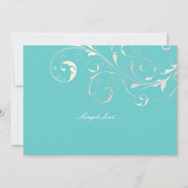 PixDezines filigree swirls/diy background colour Invitation (Front)