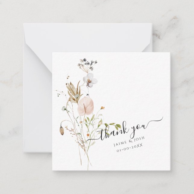 PixDezines Fin de l'été Fleurs sauvages Carte de n (Devant)