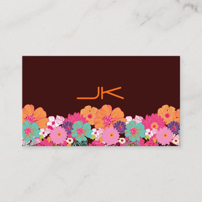 PixDezines Floral ~ Alegre Business Card (Front)