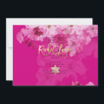 PixDezines Floral Watercolor Bat Mitzvah Invitation<br><div class="desc">PixDezines Bat Mitzvah floral digital watercolor of dark pink cherry blossoms with rose gold star of david. DIY for any event. DIY background.. our dynamic design allows you to edit all elements. Click "customize it" button to edit images, rotate and add text / monogram. To view more of our floral,...</div>