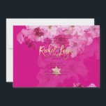 PixDezines Floral Watercolor Bat Mitzvah Invitation<br><div class="desc">PixDezines Bat Mitzvah floral digital watercolor of dark pink cherry blossoms with rose gold star of david. DIY for any event. DIY background.. our dynamic design allows you to edit all elements. Click "customize it" button to edit images, rotate and add text / monogram. To view more of our floral,...</div>