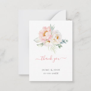 PixDezines Floral Watercolor Blush Pink Peonies Card
