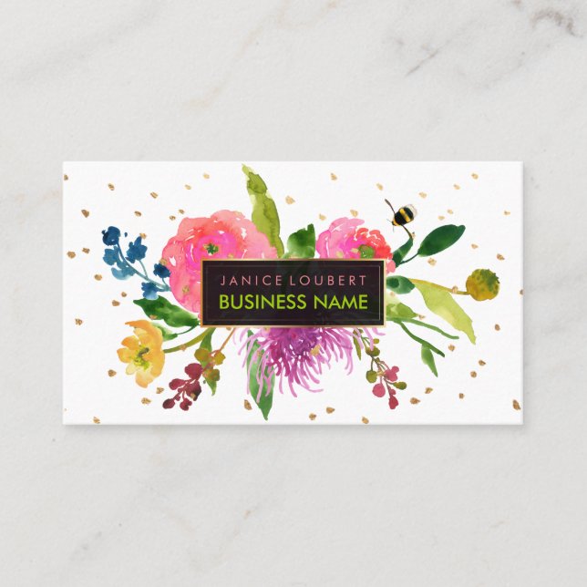 PixDezines Floral Watercolor/Referral Cards (Front)